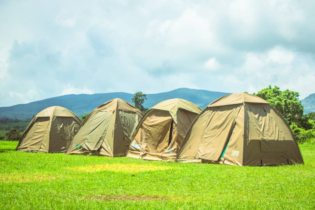 Budget camping on the crater rim of Ngorongoro Crater