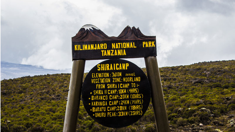 通过希拉路线的乞力马扎罗山徒步旅行（6天）。 - 2